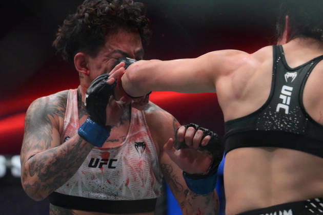 October 10, 2026, Las Vegas, Nevada, USA: LOOPY GODINEZ defeats KETLEN SOUZA by unanimous decision (29-28, 29-28, 29-28) during UFC Fight Night night the Meta APEX in Las Vegas. UFC Fight Night: Loopy Godinez Defeats Ketlen Souza By Unanimous Decision. - ZUMAo117 20261010_zsp_o117_016 Copyright: xMikaelxOnax