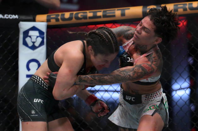 October 10, 2026, Las Vegas, Nevada, USA: LOOPY GODINEZ defeats KETLEN SOUZA by unanimous decision (29-28, 29-28, 29-28) during UFC Fight Night night the Meta APEX in Las Vegas. UFC Fight Night: Loopy Godinez Defeats Ketlen Souza By Unanimous Decision. - ZUMAo117 20261010_zsp_o117_017 Copyright: xMikaelxOnax