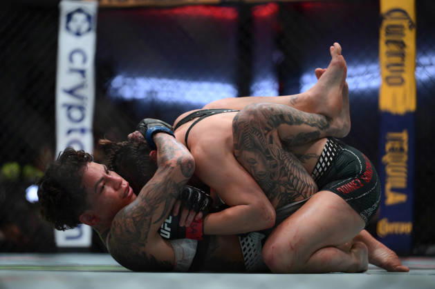 October 10, 2026, Las Vegas, Nevada, USA: LOOPY GODINEZ defeats KETLEN SOUZA by unanimous decision (29-28, 29-28, 29-28) during UFC Fight Night night the Meta APEX in Las Vegas. Las Vegas USA - ZUMAo117 20261010_zsp_o117_012 Copyright: xMikaelxOnax