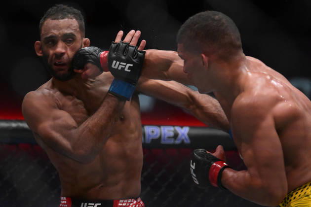 October 10, 2026, Las Vegas, Nevada, USA: JAI HERBERT defeats MATHEUS CAMILO by unanimous decision (29-28, 29-28, 29-28) during UFC Fight Night night the Meta APEX in Las Vegas. Las Vegas USA - ZUMAo117 20261010_zsp_o117_018 Copyright: xMikaelxOnax