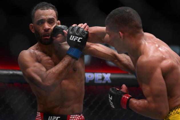 October 10, 2026, Las Vegas, Nevada, USA: JAI HERBERT defeats MATHEUS CAMILO by unanimous decision (29-28, 29-28, 29-28) during UFC Fight Night night the Meta APEX in Las Vegas. UFC Fight Night: Co-Main Event: Jai Herbert Defeats Matheus Camilo By Unanimous Decision. - ZUMAo117 20261010_zsp_o117_027 Copyright: xMikaelxOnax