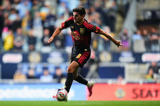 October 10, 2026: Real Salt Lake Midfielder Juan Manuel Sanabria (8) controls the ball during the second half of an MLS, Fussball Herren, USA match against the Philadelphia Union at Subaru Park in Chester, Pennsylvania. CSM MLS 2026: Union Vs Salt Lake OCT 10 - ZUMAc04_ 20261010_zma_c04_290 Copyright: xKylexRoddenx