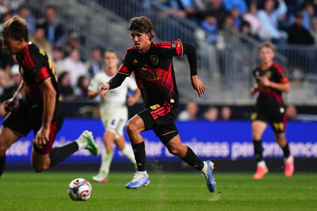 October 10, 2026: Real Salt Lake Midfielder Stijn Spierings (6) controls the ball during the second half of an MLS, Fussball Herren, USA match against the Philadelphia Union at Subaru Park in Chester, Pennsylvania. CSM MLS 2026: Union Vs Salt Lake OCT 10 - ZUMAc04_ 20261010_zma_c04_314 Copyright: xKylexRoddenx