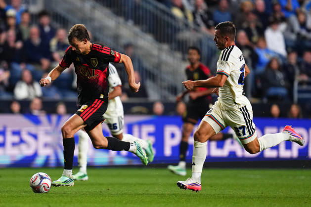 October 10, 2026: Real Salt Lake Forward Sergi Solans (22) controls the ball during the second half of an MLS, Fussball Herren, USA match against the Philadelphia Union at Subaru Park in Chester, Pennsylvania. CSM MLS 2026: Union Vs Salt Lake OCT 10 - ZUMAc04_ 20261010_zma_c04_329 Copyright: xKylexRoddenx