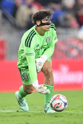 October 10, 2026, Harrison, New Jersey, United States of America: Harrison, New Jersey United States of America. 10 Oct, 2026. San Diego FC goalkeeper CJ DOS SANTOS (1) in action at Sports Illustrated Stadium New York defeats San Diego 4 to 1. Credit: , Jr. Zuma Press Harrison United States of America - ZUMAa301 20261010_aaf_a301_005 Copyright: xBrooksxVonxArxx