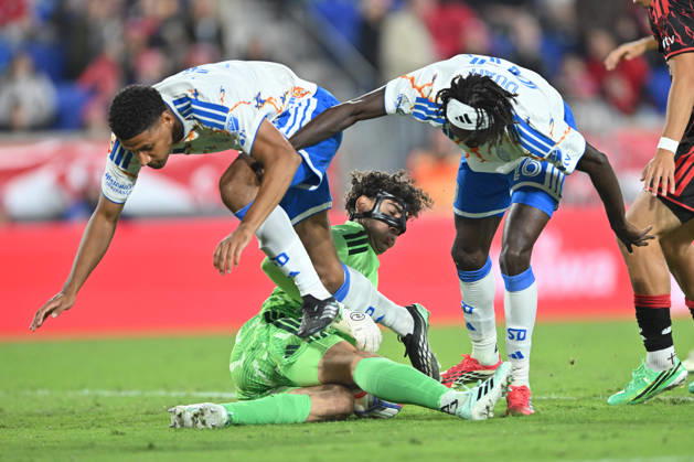 October 10, 2026, Harrison, New Jersey, United States of America: Harrison, New Jersey United States of America. 10 Oct, 2026. San Diego FC goalkeeper CJ DOS SANTOS (1) in action at Sports Illustrated Stadium New York defeats San Diego 4 to 1. Credit: , Jr. Zuma Press Harrison United States of America - ZUMAa301 20261010_aaf_a301_009 Copyright: xBrooksxVonxArxx