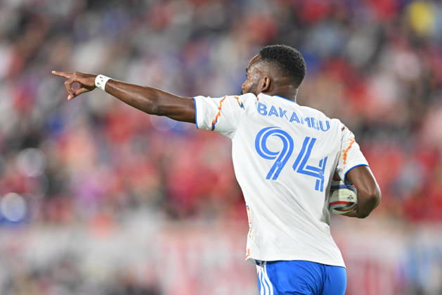 October 10, 2026, Harrison, New Jersey, United States of America: Harrison, New Jersey United States of America. 10 Oct, 2026. San Diego FC forward CEDRIC BAKAMBU (94) celebrates his goal at Sports Illustrated Stadium New York defeats San Diego 4 to 1. Credit: , Jr. Zuma Press Harrison United States of America - ZUMAa301 20261010_aaf_a301_012 Copyright: xBrooksxVonxArxx