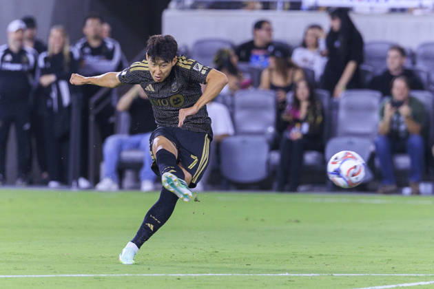 October 10, 2026, Los Angeles, California, USA: Son Heung-Min 7 of the Los Angeles Football Club makes a goal attempt during their regular season MLS, Fussball Herren, USA game against the Vancouver Whitecaps on Saturday October 10, 2026 at the BMO Stadium in Los Angeles, California. ARIANA RUIZ PI LAFC Vs. Vancouver Whitecaps  - ZUMAp124 20261010_zaa_p124_012 Copyright: xArianaxRuizx