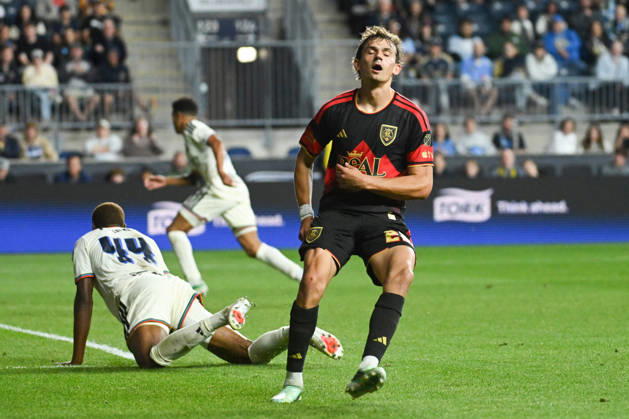 Philadelphia Union Vs Real Salt Lake - October 10, 2026 Zach Booth 23 of Real Salt Lake reacts to a missed shot during the Major League Soccer 2026 match between Philadelphia Union and Real Salt Lake at Subaru Park in Chester, Pennsylvania, United States, on October 10, 2026. Philadelphia United States Copyright: xJackxMegawx originalFilename:megaw-philadel261010_npirI