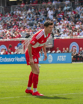 Chicago Fire FC V New York City FC - MLS, Fussball Herren, USA - October 10, 2026 Robert Lewandowski ( 9) of Chicago Fire FC plays during the match between Chicago Fire FC and New York City FC at Soldier Field Stadium in Chicago, United States, on October 10, 2026. Chicago IL United States  Copyright: xRichardxNicholsx originalFilename:nichols-chicagof261010_npVGD