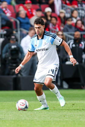 Toronto FC v CF Montreal Daniel Rios 14 of CF Montreal controls the ball during a Major League Soccer game between Toronto FC and CF Montreal at BMO Field in Toronto, Ontario, Canada, on October 10, 2026. Toronto Ontario Canada Copyright: xIndrawanxKumalax originalFilename:kumala-majorlea261010_npbHf