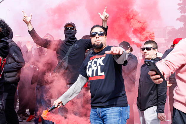 Toronto FC v CF Montreal Toronto FC fans march toward BMO Field while burning a flare before the start of a Major League Soccer game between Toronto FC and CF Montreal in Toronto, Ontario, Canada, on October 10, 2026. Toronto Ontario Canada Copyright: xIndrawanxKumalax originalFilename:kumala-majorlea261010_npEOv