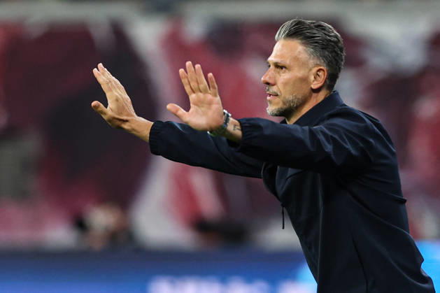Coach Martin Demichelis, RB Leipzig, 2026–2027 Bundesliga season, league match between RB Leipzig and Eintracht Frankfurt at the Red Bull Arena in Leipzig; soccer, Germany, man, men, October 10, 2026