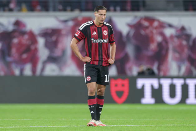 Younes Ebnoutalib of Eintracht Frankfurt looks disappointed during the Bundesliga match between RB Leipzig and Eintracht Frankfurt, Red Bull Arena on October 10, 2026, in Leipzig, Germany. Photo by Marco Steinbrenner, DeFodi Images. Younes Ebnoutalib of Eintracht Frankfurt looks dejected during the Bundesliga match between RB Leipzig and Eintracht Frankfurt at Red Bull Arena on October 10, 2026 in Leipzig, Germany. Photo by Marco Steinbrenner, DeFodi Images. DFB and DFL regulations prohibit any use of photographs as image sequences and or quasi-video. Photo by Marco Steinbrenner, DeFodi Images.