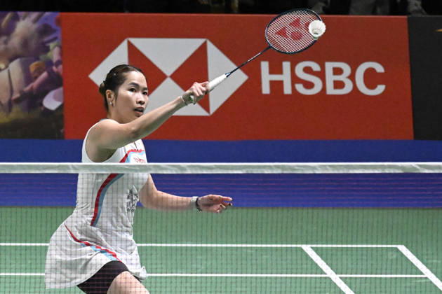 Ratchanok Intanon of Thailand hits a return during her women s singles match against Mia Blichfeldt of Denmark (not pictured) during the finals at the badminton Clash of Clans Arctic Open 2026 tournament in Vantaa, Finland, on October 11, 2026. - ANTTI AIMO-KOIVISTO Finland AMuWXTNTcSg Copyright: xAnttixAimo-Koivistox AMuWXTNTcSg