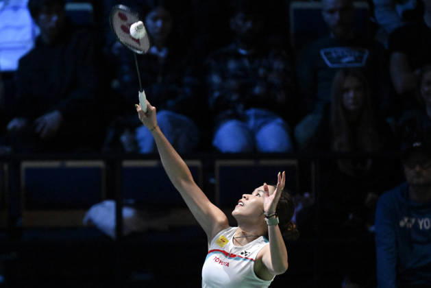 Ratchanok Intanon of Thailand hits a return during her women s singles match against Mia Blichfeldt of Denmark (not pictured) during the finals at the badminton Clash of Clans Arctic Open 2026 tournament in Vantaa, Finland, on October 11, 2026. - ANTTI AIMO-KOIVISTO Finland _HZPpiebJzk Copyright: xAnttixAimo-Koivistox _HZPpiebJzk