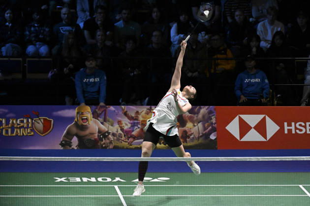 Ratchanok Intanon of Thailand hits a return during her women s singles match against Mia Blichfeldt of Denmark (not pictured) during the finals at the badminton Clash of Clans Arctic Open 2026 tournament in Vantaa, Finland, on October 11, 2026. - ANTTI AIMO-KOIVISTO Finland YEuhAnGPV2o Copyright: xAnttixAimo-Koivistox YEuhAnGPV2o