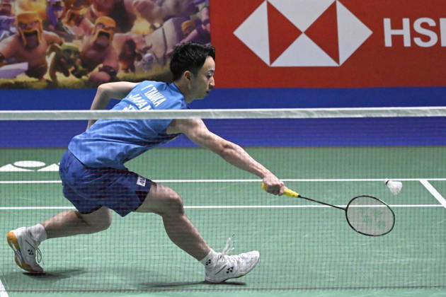 Yushi Tanaka of Japan hits a return during the men s singles match against Anders Antonsen of Denmark (not pictured) during the finals at the badminton Clash of Clans Arctic Open 2026 tournament in Vantaa, Finland, on October 11, 2026. - ANTTI AIMO-KOIVISTO Finland ACgNnr-GVUc Copyright: xAnttixAimo-Koivistox ACgNnr-GVUc