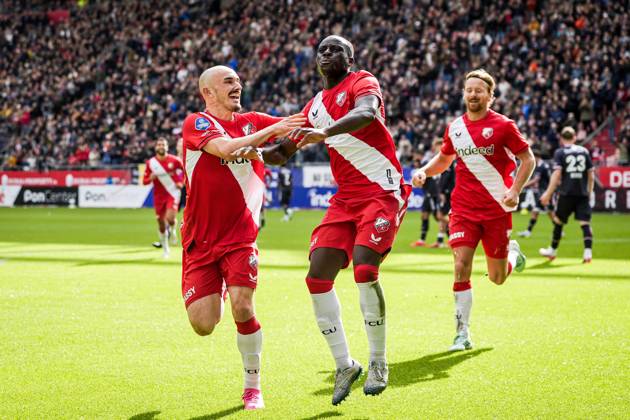 UTRECHT - Yoann Cathline of FC Utrecht celebrates the 1-0 during the Dutch Eredivisie match between FC Utrecht and Willem II at Galgenwaard Stadium on October 11, 2026, in Utrecht, the Netherlands. TOBIAS KLEUVER ANP Eredivisie 2026 27 xVIxANPxSportx xxANPxIVx 572120856 originalFilename: 572120856