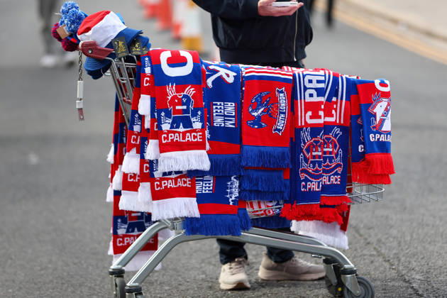 11th October 2026; Selhurst Park, London, England; Premier League Football, Crystal Palace versus Nottingham Forest; Merchandise on sale outside Selhurst Park stadium KatiexChan