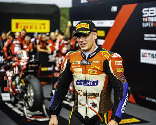 October 11, 2026, Cascais, Lisbon, Portugal: Alberto Surra of Motocorsa Racing in action during the Tissot Superpole Race of the FIM Superbike World Championship, WM, Weltmeisterschaft at Circuito Estoril on October 11, 2026 in Cascais, Portugal. Motorsports 2026: WorldSBK - Tissot Estoril Round - ZUMAr200 20261011_zsp_r200_036 Copyright: xNunoxReisinhox