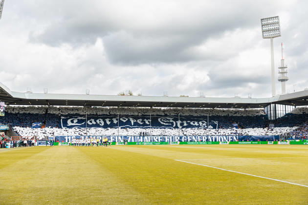 VfL Bochum fans perform a choreographed display during the 2. Bundesliga match between VfL Bochum and Arminia Bielefeld, Ruhrstadion on October 11, 2026, in Bochum, Germany. Photo by Mario Hommes, DeFodi Images. Supporters of VfL Bochum performing a choreographed display during the 2. Bundesliga match between VfL Bochum and Arminia Bielefeld at Vonovia Ruhrstadion on October 11, 2026 in Bochum, Germany. Photo by Mario Hommes, DeFodi Images. DFB and DFL regulations prohibit any use of photographs as image sequences and or quasi-video. Photo by Mario Hommes, DeFodi Images.