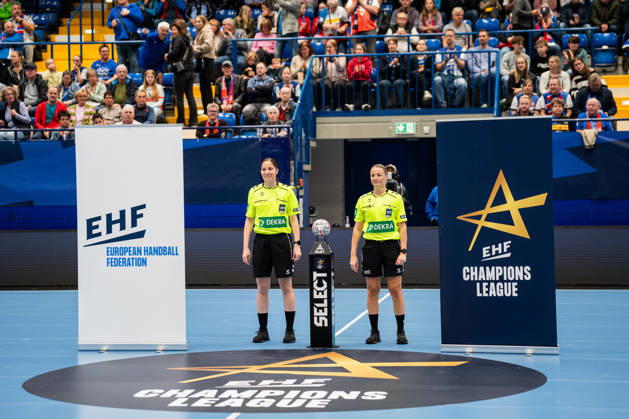 HSG Blomberg Lippe (GER) vs. Odense Handbold (DEN), Handball, EHF Champions League Women, Group Stage, October 11, 2026, 2026–2027 Season, Simona Raluca Stancu (Lemgo) and Andrea Alejandra Pepe (Lemgo), referees, Phoenix Contact Arena, Germany