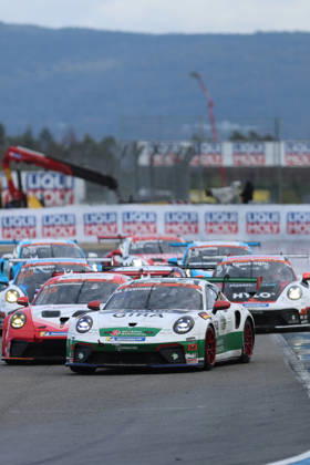 Hockenheim, Germany, October 9–11, 2026 Porsche Sixt Carrera Cup Germany 2026 Season Finale Hockenheimring Sunday Race 2 Pictured: Michael Essmann (GER) 54 leads the field at the Hockenheimring in Baden-Württemberg Copyright: xFotostandx xFWMEDIAx