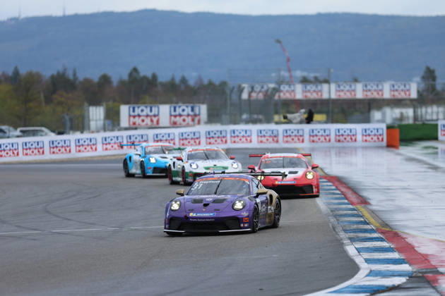 Hockenheim, Germany, October 9–11, 2026 Porsche Sixt Carrera Cup Germany 2026 Season Finale at the Hockenheimring, Sunday, Race 2. Pictured: Sebastian Freymuth (GER 31) ahead of Max Mutschlechner (GER 16), Michael Essmann (GER) 54 and Marcus Amand (FIN) 99 at the Hockenheimring in Baden-Württemberg Copyright: xFotostandx xFWMEDIAx