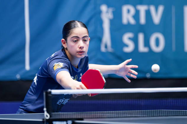Angelina Bebawy of Sweden (photo ms0998b) at the 2026 European Table Tennis Championships in Ljubljana LJUBLJANA, SLOVENIA, OCTOBER 11, 2026 Angelina Bebawy of Sweden (photo ms0998b) in action at the European Table Tennis Championships at Stozice Arena in Ljubljana, Slovenia. Photo by Manfred Schillings. Ljubljana, Stozice Arena, Slovenia
