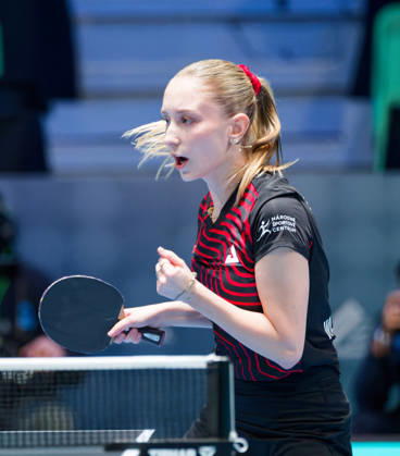 Dominika Wiltschkova of Slovakia (photo ms1029b) at the 2026 European Table Tennis Championships in Ljubljana LJUBLJANA, SLOVENIA, OCTOBER 11, 2026 Dominika Wiltschkova of Slovakia (photo ms1029b) in action at the European Table Tennis Championships at Stozice Arena in Ljubljana, Slovenia. Photo by Manfred Schillings. Ljubljana, Stozice Arena, Slovenia