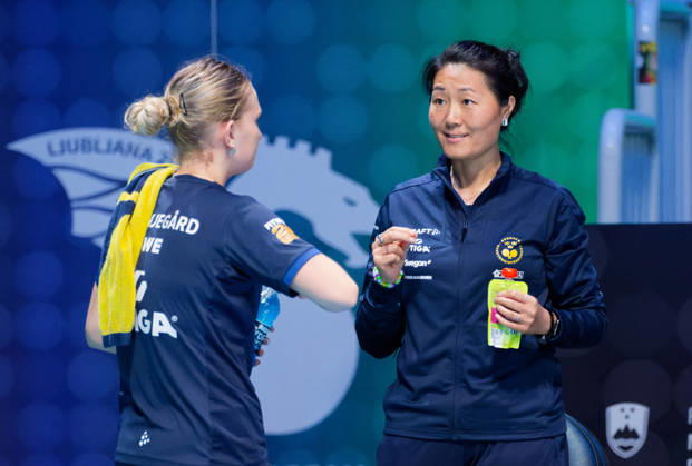 Fang Zhang of Sweden (photo ms1130b) at the 2026 European Table Tennis Championships in Ljubljana LJUBLJANA, SLOVENIA, OCTOBER 11, 2026 Fang Zhang of Sweden (photo ms1130b) in action at the European Table Tennis Championships at Stozice Arena in Ljubljana, Slovenia. Photo by Manfred Schillings. Ljubljana, Stozice Arena, Slovenia