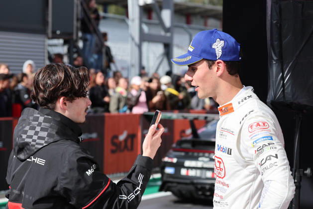 Hockenheim, Germany, October 9–11, 2026 Porsche Sixt Carrera Cup Germany 2026 Season Finale Hockenheimring Sunday Race 2 Pictured: Keagan Masters, ZA 3, being interviewed at the Hockenheimring in Baden-Württemberg Copyright: xFotostandx xFWMEDIAx