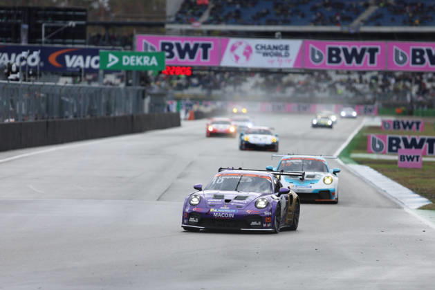 Hockenheim, Germany, October 9–11, 2026 Porsche Sixt Carrera Cup Germany 2026 Season Finale Hockenheimring Sunday Race 2 Pictured: Niels Langeveld (NED) 10 ahead of Caleb Sumich (AUS) 14 Hockenheimring, Baden-Württemberg Copyright: xFotostandx xFWMEDIAx