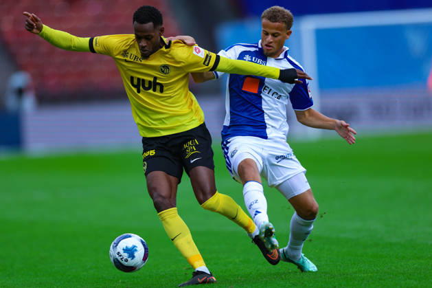 GC Zurich vs. BSC Young Boys, Brack Super League, October 11, 2026, Edimilson Fernandes 6, BSC Young Boys, left, in the Brack Super League match between Grasshopper Club Zurich (GCZ) and BSC Young Boys (YB) on October 11, 2026, at Letzigrund Stadium in Zurich, Switzerland; Zurich, Letzigrund Stadium, Zurich, Switzerland