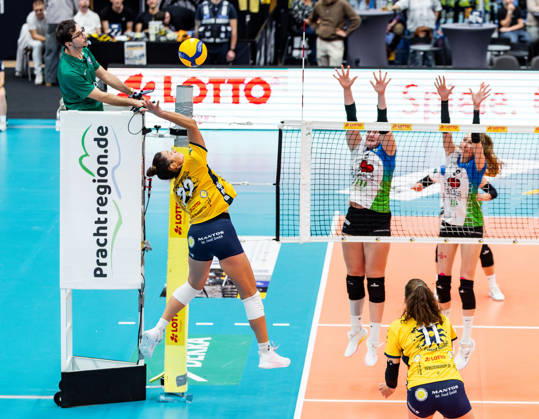 October 10, 2026, GER, Volleyball, Dekra 1st Division, Women, Season 26–27, Regular Season, VfB Suhl Lotto Thuringia Skurios Volleys Borken Candela Alonso Corcelles VfB Suhl Lotto Thuringia 98527 Suhl Wolfsgrube Sports Hall Thuringia Germany