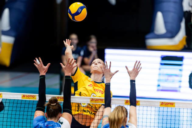 October 10, 2026, GER, Volleyball, Dekra 1st Division, Women, 2026–2027 Season, Regular Season, VfB Suhl Lotto Thuringia Skurios Volleys Borken Hannah Hartmann VfB Suhl Lotto Thuringia, Liza Kastrup Skurios Volleys Borken, Doreen Luther Skurios Volleys Borken 98527 Suhl Wolfsgrube Sports Hall Thuringia Germany