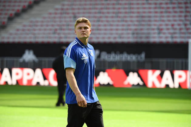 OGC Nice v RC Strasbourg Alsace - Ligue 1 McDonald s 2026 2027 Conrad HARDER of Strasbourg during Ligue 1 McDonald s match between Nice and Strasbourg at Allianz Riviera Stadium on October 11, 2026 in Nice, France. Nice France  Copyright: xIconxSportx 776573383