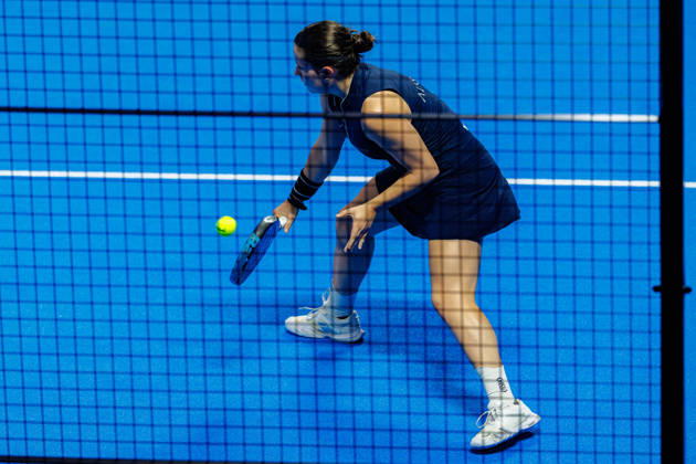 DÜSSELDORF, GERMANY - 11 OCTOBER 2026: Image shows Martina Calvo (ESP) during CUPRA Germany Premier Padel P2 2026 Day 8: Finals at CASTELLO Düsseldorf on 11 10 2026 in Düsseldorf, Germany. Germany Copyright: xFröhlichxPascalx