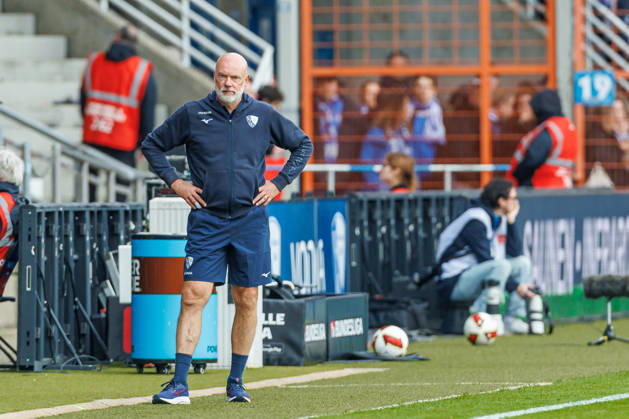 VfL Bochum coach Uwe Roesler looks dejected during the 2. Bundesliga match between VfL Bochum and Arminia Bielefeld at the Ruhrstadion on October 11, 2026, in Bochum, Germany. Photo by Mario Hommes, DeFodi Images. Coach Uwe Roesler of VfL Bochum looks dejected during the 2nd Bundesliga match between VfL Bochum and Arminia Bielefeld at Vonovia Ruhrstadion on October 11, 2026 in Bochum, Germany. Photo by Mario Hommes, DeFodi Images. DFB and DFL regulations prohibit any use of photographs as image sequences and or quasi-video. Photo by Mario Hommes, DeFodi Images.