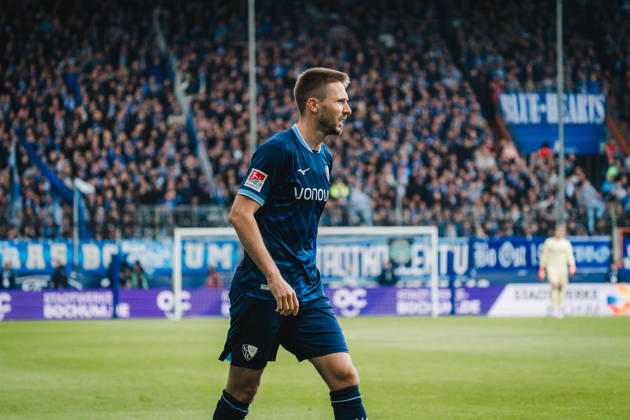 Bochum, Germany, October 11, 2026; 2. Bundesliga 2026–2027, Matchday 7: VfL Bochum 1848 vs. DSC Arminia Bielefeld. Pictured: Karol Mets. BOC, DFL, and DFB regulations prohibit any use of photographs as image sequences and or quasi-video. Copyright: xFotostandx xGraebex
