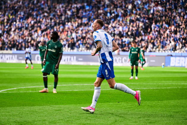 Hertha BSC Berlin celebrates a 2–0 lead, Gustaf Nilsson (Hertha BSC), 09, GER, Hertha BSC vs. SPVGG Greuther Fürth, 2. Bundesliga, 2026–27 season, Matchday 7, October 11, 2026. DFL regulations prohibit any use of photographs as image sequences and or quasi-video. GER, Hertha BSC vs. SPVGG Greuther Fürth, 2. Bundesliga, 2026–27 season, Matchday 7, October 11, 2026, Berlin Copyright: xClaudiusxRauch,xEibner-Pressefotox xClaudiusxRauchx EP_CRH