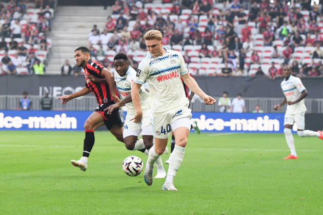 OGC Nice v RC Strasbourg Alsace - Ligue 1 McDonald s 2026 2027 Conrad HARDER of Strasbourg during Ligue 1 McDonald s match between Nice and Strasbourg at Allianz Riviera Stadium on October 11, 2026 in Nice, France. Nice France  Copyright: xIconxSportx 776573383