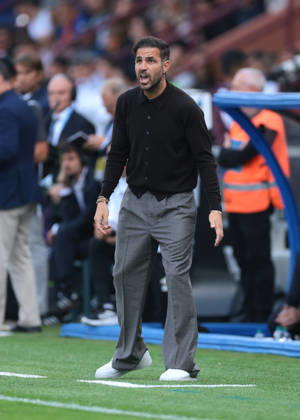 Como 1907 v AS Roma - Serie A - Season 2026-2027 Como, Italy, 11th October 2026. Cesc Fabregas Head coach of Como 1907 reacts during the Como 1907 vs AS Roma Serie A match at Stadio Giuseppe Sinigaglia, Como. Picture credit should read: Jonathan Moscrop Como Stadio Giuseppe Sinigaglia Italy