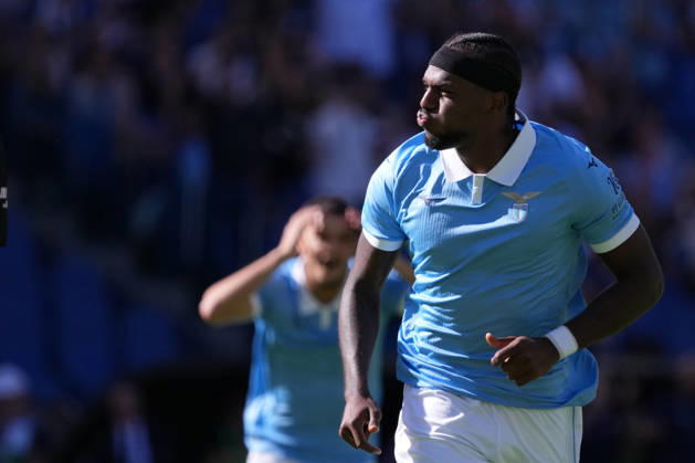Lazio™s Nuno Tavares celebrates after scoring during the Serie A EniLive soccer match between Lazio and Monza at the Rome s Olympic stadium, Italy - Sunday October 11, 2026 - Soccer ( Photo by Alfredo Falcone LaPresse ) Copyright: xAlfredoxFalcone LaPressex