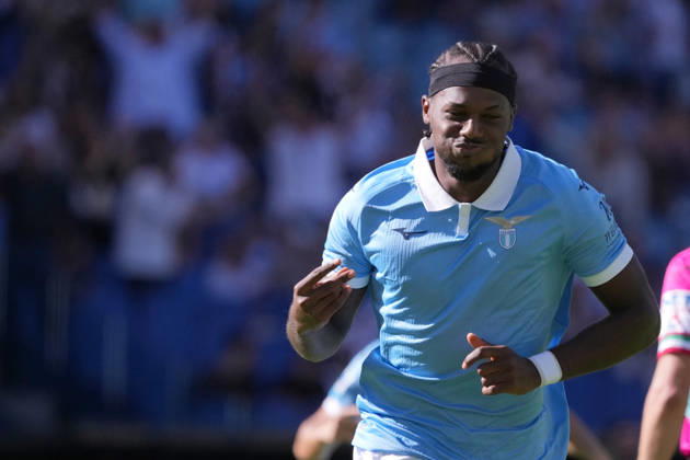 Lazio™s Nuno Tavares celebrates after scoring during the Serie A EniLive soccer match between Lazio and Monza at the Rome s Olympic stadium, Italy - Sunday October 11, 2026 - Soccer ( Photo by Alfredo Falcone LaPresse ) Copyright: xAlfredoxFalcone LaPressex