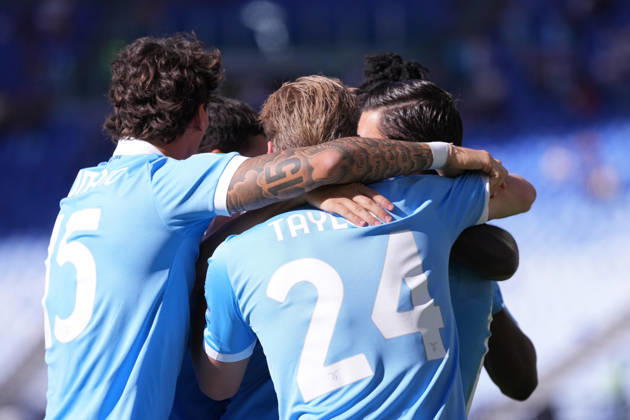Lazio™s Nuno Tavares celebrates after scoring during the Serie A EniLive soccer match between Lazio and Monza at the Rome s Olympic stadium, Italy - Sunday October 11, 2026 - Soccer ( Photo by Alfredo Falcone LaPresse ) Copyright: xAlfredoxFalcone LaPressex