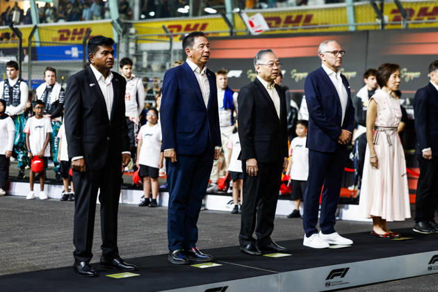 F1 - SINGAPORE GRAND PRIX 2026 DOMENICALI Stefano (ita), Chairman and CEO Formula One Group FOG, portrait, FIA representatives during the 2026 Formula 1 Singapore Grand Prix, 17th round of the 2026 Formula One World Championship, WM, Weltmeisterschaft from October 9 to 11, 2026 on the Marina Bay Street Circuit, in Singapore, Singapore - SingaporeSingapore Copyright: xDPPIx
