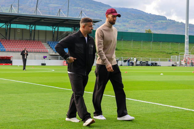 Liechtenstein Brack Super League 2026–2027, Matchday 10, October 11, 2026, 4:30 p.m. FC Vaduz vs. FC Basel 1893 Rheinpark Stadium, Vaduz, Liechtenstein Xherdan Shaqiri and Mirko Salvi Vaduz Rheinpark Stadium, Vaduz, Liechtenstein Copyright: xAmiirxAmedjouax
