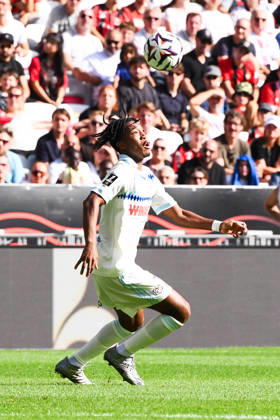 OGC Nice v RC Strasbourg Alsace - Ligue 1 McDonald s 2026 2027 Samuel AMO-AMEYAW of Strasbourg during Ligue 1 McDonald s match between Nice and Strasbourg at Allianz Riviera Stadium on October 11, 2026 in Nice, France. Nice France  Copyright: xIconxSportx 776573383